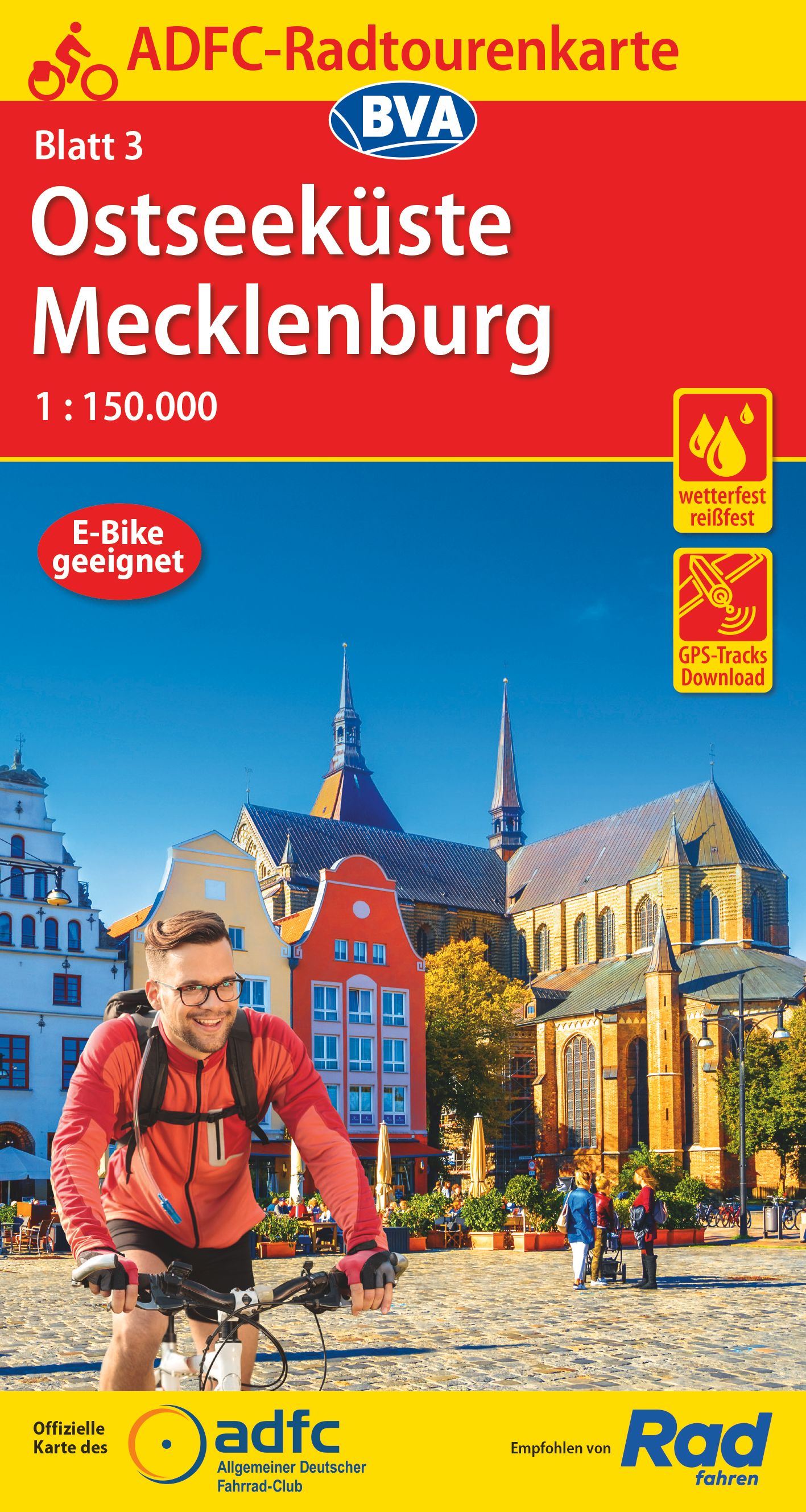978-3-96990-062-8 Cover ADFC Radtourenkarte Ostseeküste, Mecklenburg
